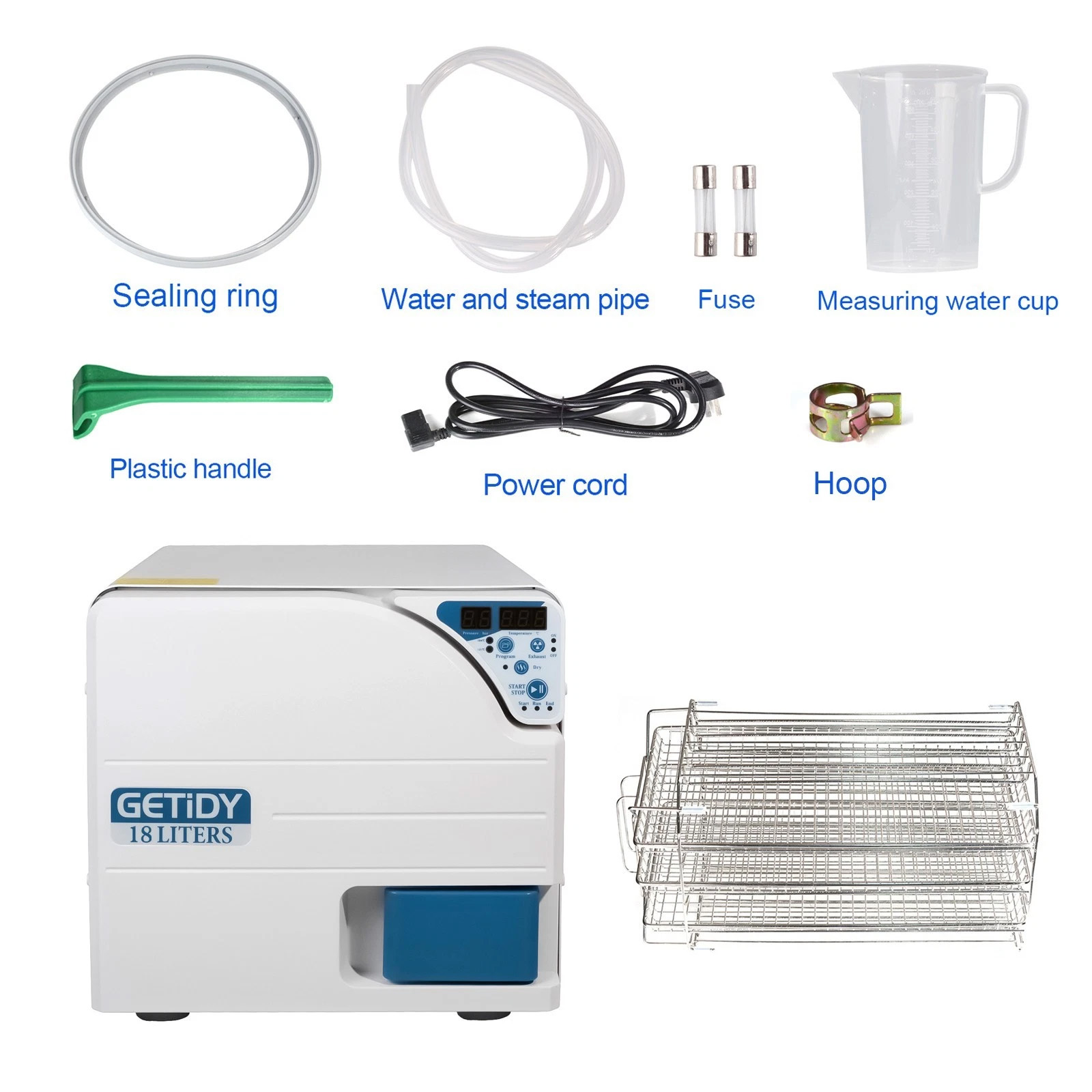 Getidy JCH 16L/18L/23L Dental Autoclave Sterilizer Class N With Drying Function